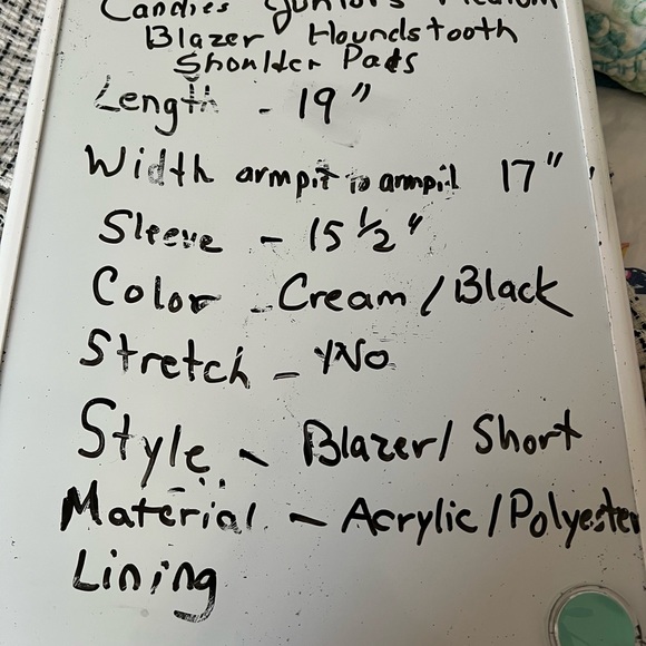 Candies’ Jacket Black & White Tweed Short Houndstooth Academia Medium. - Picture 5 of 10